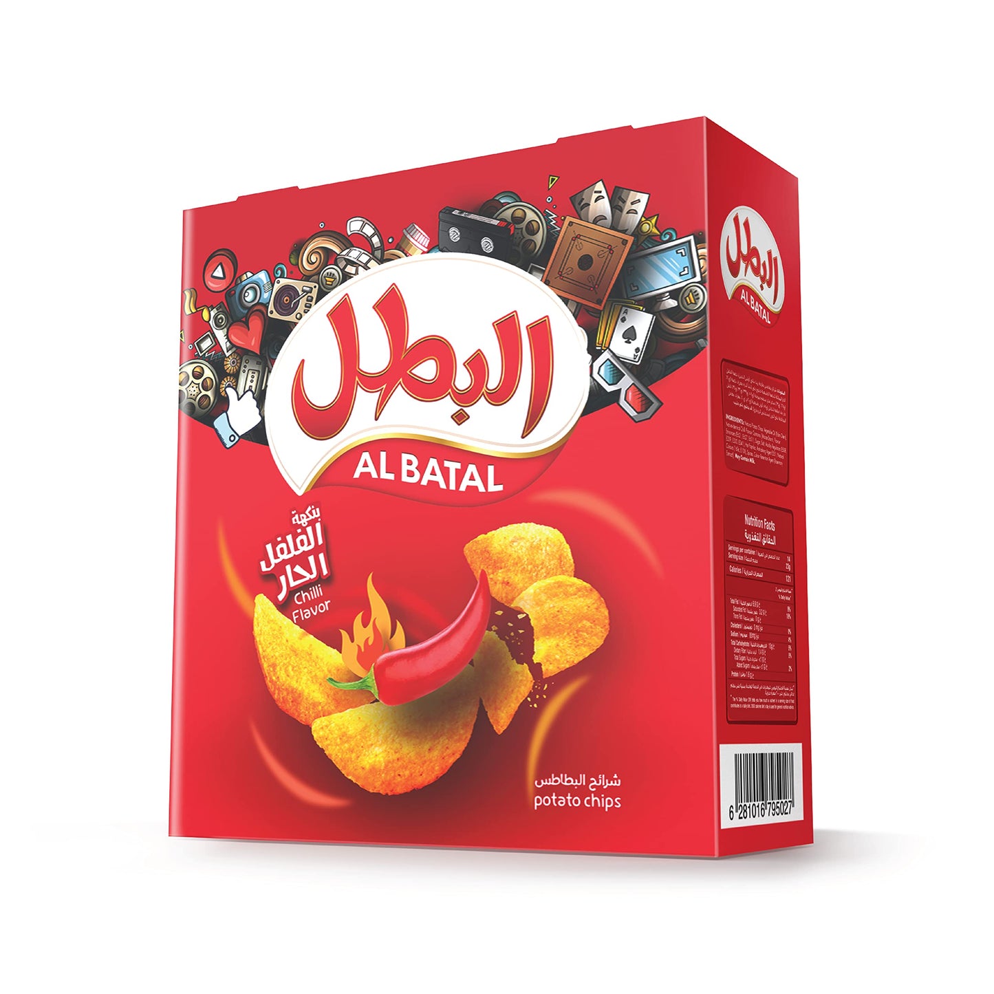 شيبس البطل بنكهة الفلفل الحار A1-088